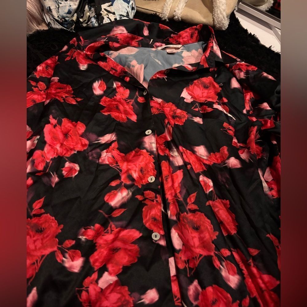 Victoria’s Secret Floral Button-Up PJ top
